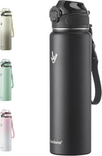 Enerbone 32 oz Insulated Water Bottle, Stainless Steel Bottle with Carrying Strap, Double-Wall Vacuum Insulation Design, Leakproof Sports Bottle with Straw, Keep Drinks Cold or Hot for Hours