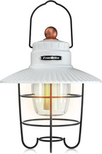 EverBrite LED Camping Lantern, USB C Rechargeable Lantern with 3 Light Modes, Vintage Outdoor Lanterns with Power Bank Function for Power Outages, Hurricane, Emergency, Fishing