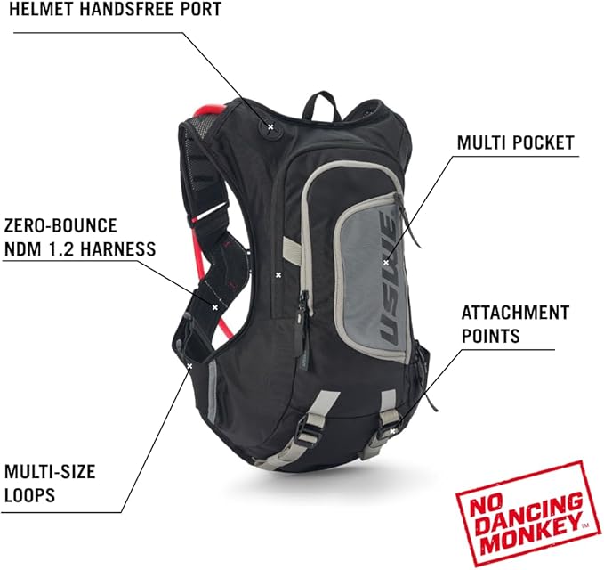 USWE Outlander Hydration Pack with Water Bladder, Hydration Backpack - Backpack for Cycling, MTB, Trail Running & More