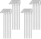 9" Tent Stakes, Heavy Duty Tarp Camping Stakes, Galvanized Metal Pegs for Outdoor Decorations, 20 PCS