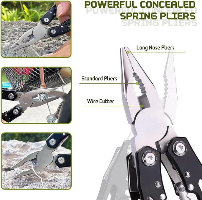 14 in 1 Multitool Pliers Gives One Whistle as a Gift, Professional Pocket Pliers from Wife Daughter to Father Boyfriend Husband on Christmas, Birthday, Valentine's, Father's Day - Samest