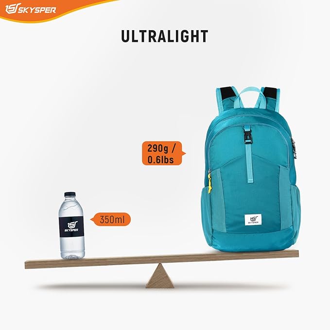 SKYSPER Small Hiking Backpack for Men Women 20L RFID Packable Daypack Ultralight Foldable Back Pack Lightweight Collapsible Travel Day Pack