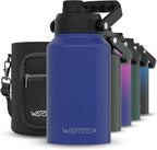 WATERSY 2/3 Gallon Water Bottle Insulated(Cold for 48 Hrs),BPA Free&Leak Proof,87oz Stainless Steel Water Jug/Flask,Big thermo,Large Water Bottle with Handle for Gym,Hiking,Camping,Deep Blue