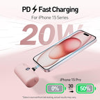 iWALK USB-C Portable Charger for iPhone 15/16, Mini 20W 4,800mAh Wireless Power Bank Fast Charging Travel Battery Pack Compatible with iPhone 16/15/15 Plus/15 Pro/15 Pro Max, Andriod Phone Samsung