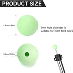 SANLIKE Tarp Pole Tip Cover 10PCS Luminous Tip Cap Ball for Camping Tent Poles, TPR Insulation Material, Lightning Protection & Night Light