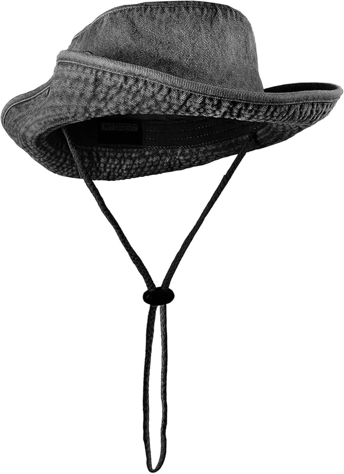 Wide Brim Hiking Fishing Safari Boonie Bucket Hats 100% Cotton UV Sun Protection for Men Women Outdoor Activities