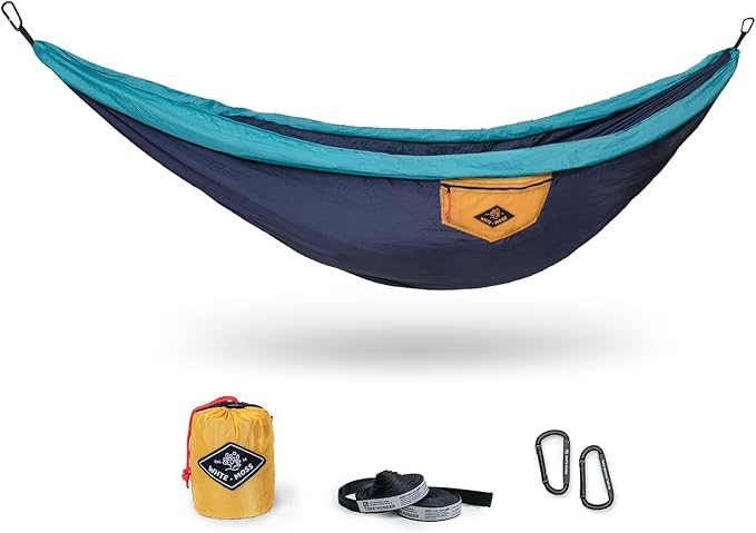 Suparpine II Hammock for Camping with Straps Included (Deep Blue, Double)