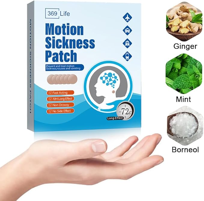Motion Sickness Patches, Sea Sickness Patch for Cruise - Adults and Kids (30 Count - Pack of 1)