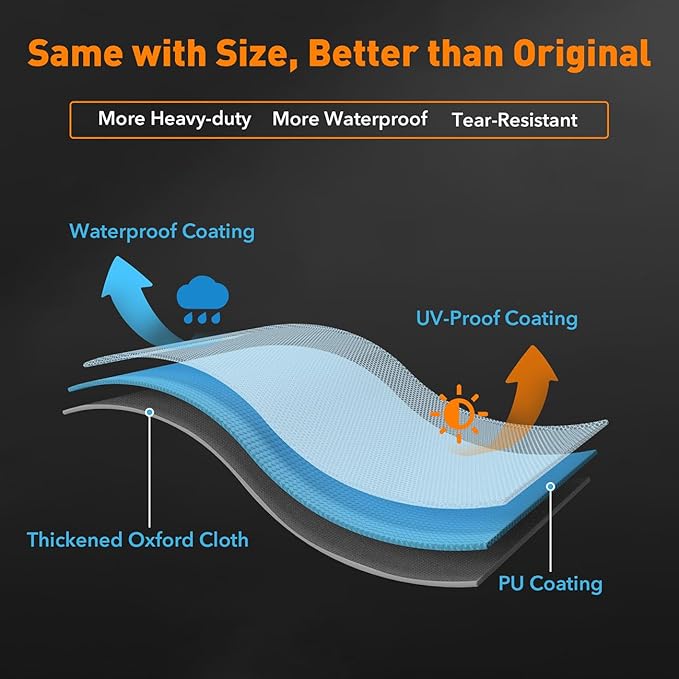 Heavy Duty Grill Cover Fit Camp Chef FTG600 Flat Top Grill Patio Cover, 600D Weather Resistant & Waterproof BBQ Cover,Black