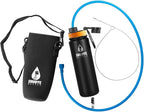 Journey Hydration System, Insulated Stainless Steel Bottle, 36 inch / 91 cm Journey Straw, with Neoprene Bottle Carrier