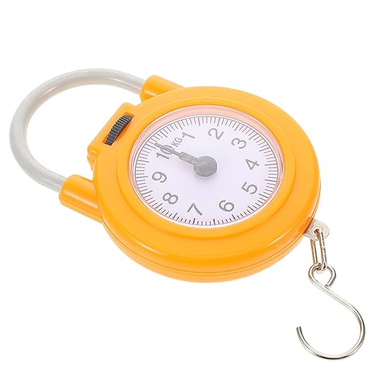 Amosfun Portable Mini Spring Hanging Scale with Hook High-Precision Compact Luggage Weight Scale for Travel for Suitcases and Bags