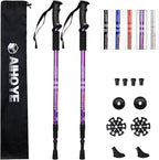 Aihoye Hiking Trekking Poles, 2 Pack Collapsible, Lightweight, Anti Shock, Walking Sticks, Adjustable Hiking Pole for Men and Women