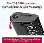 Forge TSA Approved Luggage Locks 4 Digit Combination TSA Travel Locks with TSA008, Open Alert Indicator, Zinc Alloy Body for Luggage, Suitcase, Backpack, and More. 2 Black Locks and 2 TSID.