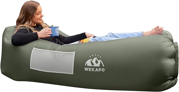 WEKAPO Inflatable Sun Lounger, Air Sofa, Hammock, Portable, Waterproof and Leak-Proof, Ideal for Backyard, Beach, Travel, Camping, Picnics and Music Festivals