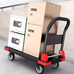Folding Hand Truck, Platform Cart, Flatbed n with Swivel Wheels, Moving Cart for Office and Home Use, Versatile Utili Trolley