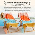 Loon & Lake Luxury Oversized Beach Towels - Beach Sunset | Oversized 40" x 70" | Crafted from 100% Combed Cotton | Ultra Plush & Super Soft | Rays Collection