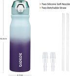 BJPKPK Stainless Steel Insulated Water Bottle With Straw Lid 25oz Reusable Metal Thermo Bottles Keep Cold And Hot,Ocean Dream