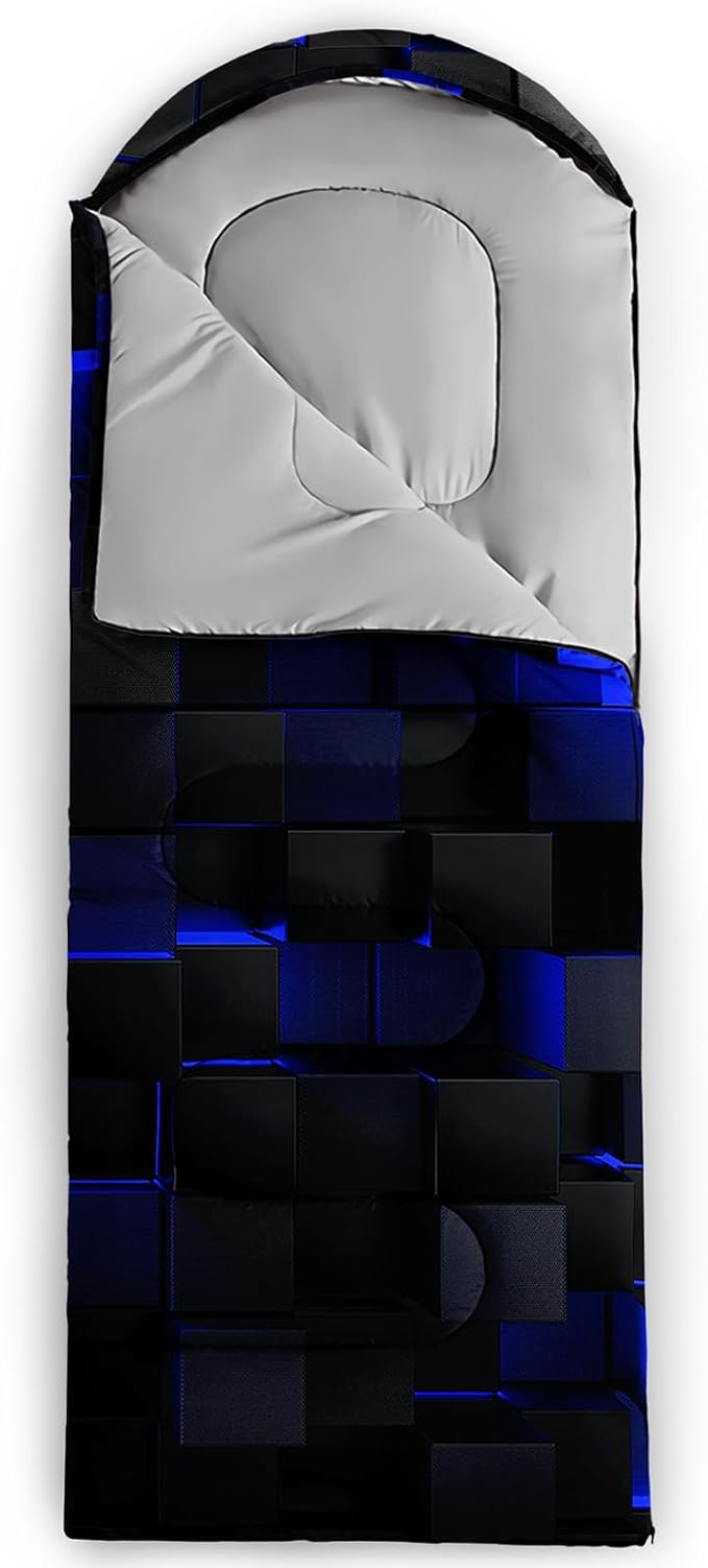 Sleeping Bags for Adults and Kids Backpacking Camping Sleeping Bags for Girls and Boys Lightweight Waterproof Cold/Warm Sleeping Bag for All Season