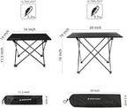 ROCK CLOUD Portable Camping Table Ultralight Aluminum Camp Table Folding Beach Table for Camping Hiking Backpacking Outdoor Picnic, Size M