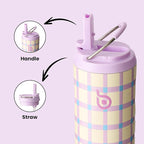 BOTTLE BOTTLE Insulated Water Bottle 24oz with Straw Lid and Handle for Sports Travel Gym Stainless Steel Water Bottles Double-Wall Vacuum Metal Leak Proof BPA-Free