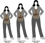 KouLi Buir Canvas Sling bag,Small Crossbody Backpack,Convertible Chest Bag Casual Daypack For Outdoor Cycling Hiking Travel (B3611-Olive Green-N)