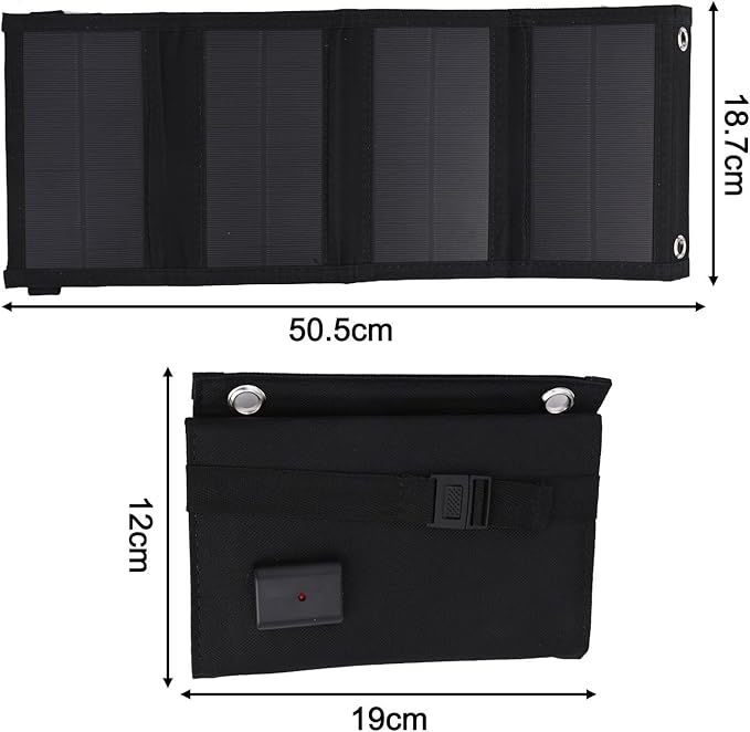 Efficient 10W Solar Panel Charger Foldable Portable Power Bank for Mobile Devices in Outdoor Activities