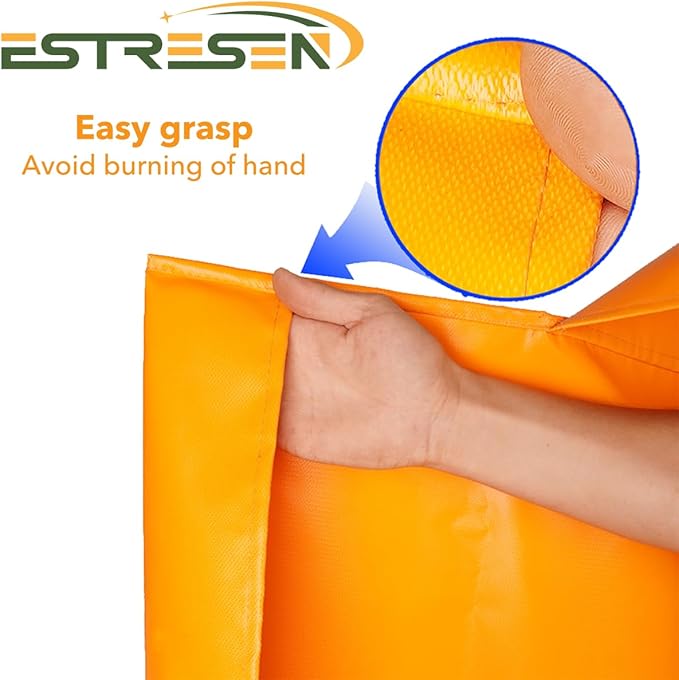 Fireproof Cloak for Child with Hood, 1 * 1.2M/40''*48'', Fire Emergency Survival Safety Blanket Full Body Protection, Resistant to high Temperature