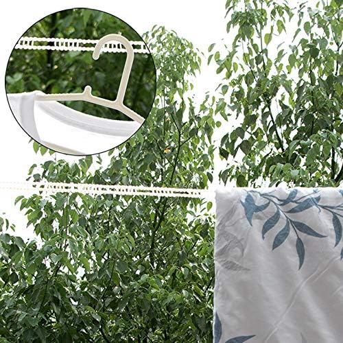 Foshine Clothesline 5m 1.64ft Length 2 Pack Camping Red White Clothes Drying Rope Portable Windproof Travel for Indoor Outdoor Laundry