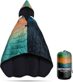 Waterproof Stadium Blanket, Fleece Camping Blanket Wearable Soft Warm Camp Blanket for Outdoor Camping, Picnic, Stadium, Sports, Beach, Car