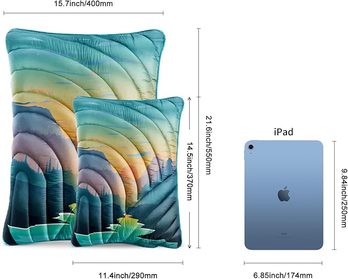 Camping Pillow,Supportive Compressible Travel Pillow Large Size Lightweight Camp Pillow with Storage Bag for Camping,Hiking,Backpacking,Airplane