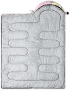 AILONEN Pink Lovely Rabbit Sleeping Bag for Girls Kids Adults,Warm and Cool Weather,Lightweight,Waterproof Backpacking,Cartoon Flowers Printed Bunny Sleeping Bag for Camping