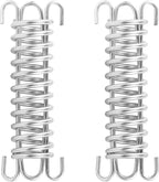 2 Pcs Stainless Steel Absorbing Spring, Heavy-Duty Porch Swing Spring and Tent Rope Spring Buckle for Hammock Chair, Punching Bag, Dog Leash, Camping and Outdoor Use