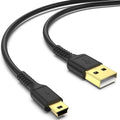 ULIFTUS 10FT Mini USB Cable, Standard USB 2.0 to USB Mini B Charging Cord Durable PS3 Controller Cable Compatible with MP3 Player, Camera, Dash Cam, Hero 3+(Black)