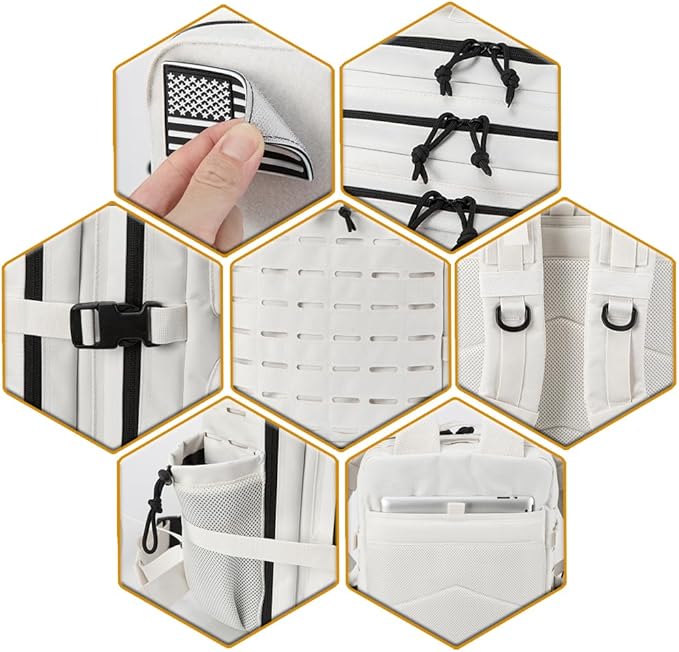 QT&QY 25L/45L Military Tactical Backpack For Men Molle Daypack 3 Day Bug Out Bag Hiking Rucksack With Bottle Holder