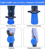 Fishboy Upgraded Collapsible Stool, 400lbs Max Weight, Lightweight But Sturdy, Portable Retractable Folding Telescoping Foldable Camping Stool for Adults Outdoor Fishing Hiking Gardening Travel BBQ