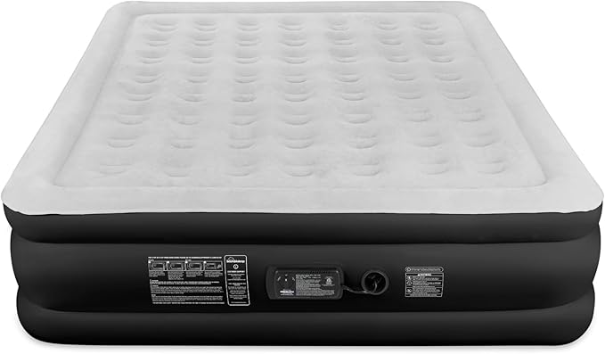 SoundAsleep Products Dream Series Luxury Air Mattress, ComfortCoil Technology, Built-in High Capacity Pump for Home Camping- Double Height, Adjustable, Inflatable Blow Up (California King XL)
