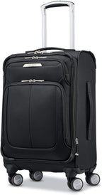 Samsonite Solyte DLX Softside Expandable Luggage with Spinner Wheels, Midnight Black, Carry-On 20-Inch