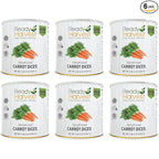 Ready Harvest Canned Carrots Dehydrated Emergency Dried | Prepper Food Long Term Supply Survival 25 Year Shelf Life #10 Can 3lbs 6 Cans
