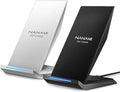 Fast Wireless Charger, [2 Pack] NANAMI Qi Certified Wireless Charging Stand for iPhone 16/16 Plus/16 Pro/16 Pro Max/15/14/13/12/12 Pro Max, Samsung Galaxy S24/S24 Ultra/S23/S22/S21/S20, Pixel 6/5/4XL