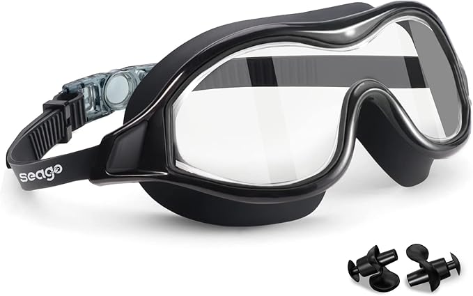 Swim Goggles No Leaking Anti-Fog Pool Goggles Swimming Goggles for Adult Men Women Youth, UV Protection 180° Clear Vision