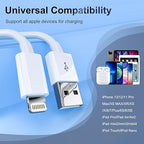 iPhone Charger Apple MFi Certified Lightning Cable 6FT Fast Charging Cord Compatible with iPhone 14 13 12 11 Pro Max XR XS X 8 7 Plus 6S/iPad/Car Carplay (3 Pack)