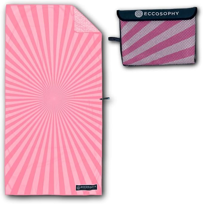 ECCOSOPHY Microfiber Beach Towel - Sand Free Towels are Quick Dry, Light Weight, Super Absorbent - Perfect Pool, Travel, Cruise, Camping Essentials - Oversized Extra Large for Adults 71x35 in