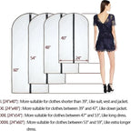 Garment Bags for Hanging Clothes 12 PCS Transparent Dress Bag for Traveling Garment Bag for Dresses Long Clothes Storage Bags with Full Zipper for Long Dress Costumes Gowns Coats 24''x54''