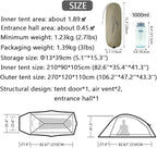 Naturehike 2024 Cloud up Pro Tent, Upgrade Ultralight Tents,1.23kg/2.7lbs,Double 1 Person Tent,for Cycle Camping,Backpacking,Hiking,Self-Standing, Construction,Easy Set up