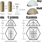 Naturehike Mongar UL Tent [2025 Upgrade] 1.5kg/3.3lb Ultralight Tents,1/2 Person Backpacking Tent,4 Modes of use, Waterproof,Hiking Tents for Camping