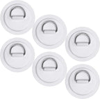 TOBWOLF 6 Pack Stainless Steel D-Ring Patch for Inflatable Boat Kayak Dinghy SUP, D-Ring PVC Patch Stand-Up Paddleboard Canoe Rafting Accessories, NO Glue Included