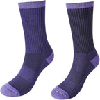 EnerWear 4 Pack Women's Merino Wool Outdoor Hiking Trail Crew Sock