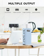 SinKeu 24000mAh Portable Charger Power Bank, 88Wh Portable Power Bank with AC Outlet, QC 3.0 USB/USB-C, DC Output, Led Flashlight, Portable Battery Charger for Home Camping Travel Power Backup