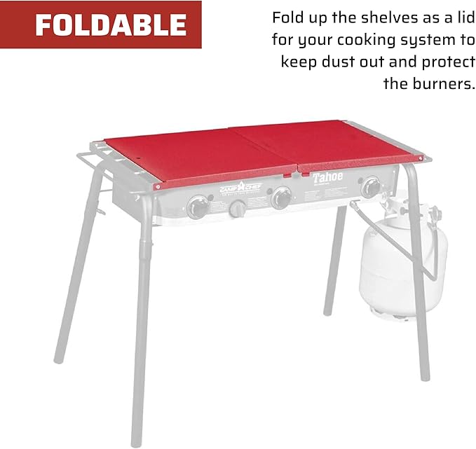 Camp Chef Folding Side Shelf Set for 2 Burners