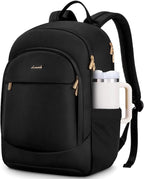 LOVEVOOK Laptop Backpack for Women, 15.6 Inch Work Backpack Purse, Large Capacity Stylish Daypack, Business Computer Bag, Travel Backpack for College, Black
